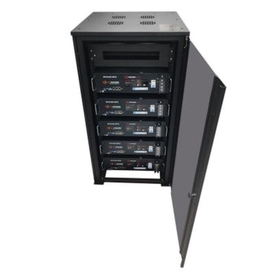 Segunda imagem do produto Rack Até 5 Baterias de Lítio 4,8kW 24U Getpower RACK LV 5
