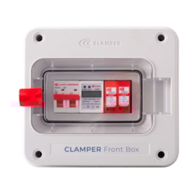 String Box 32A 127V/220V Bifásica com Medidor Clamper - CLFB32ME 2P