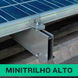 Suporte de Fixação de 4 Placas Telha Metálica Minitrilho Alto 42cm Soolar