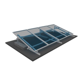Segunda imagem do produto Suporte Painel Solar 4 Módulos de 230W a 370W Laje RSL-990X4