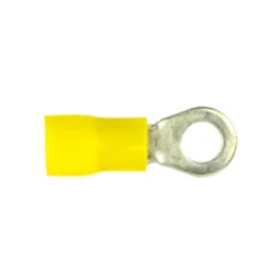 Terminal Olhal Isolado Para Cabos 2,5mm a 5mm Amarelo