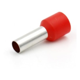 Terminal Tubular Vermelho para Cabos 10mm